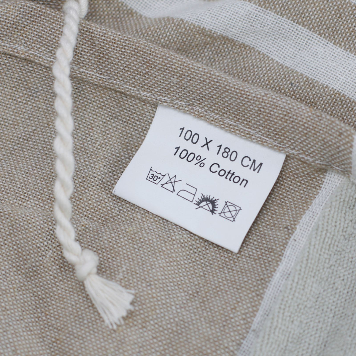 Warm Sand Cotton Pareo Towel – 100 × 180cm