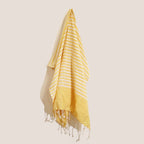Sunny Yellow Cotton Pareo Throw – 100 × 180cm