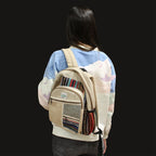 Small Hemp Backpack with Zig-Zag Zips