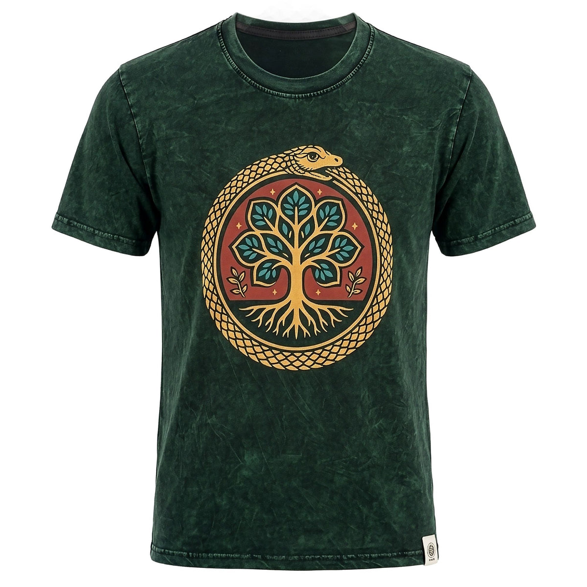 Tree of Life Green Cotton T-Shirt – XL