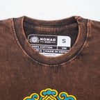 Sun Zodiac Stonewashed Cotton T-Shirt – Brown Small
