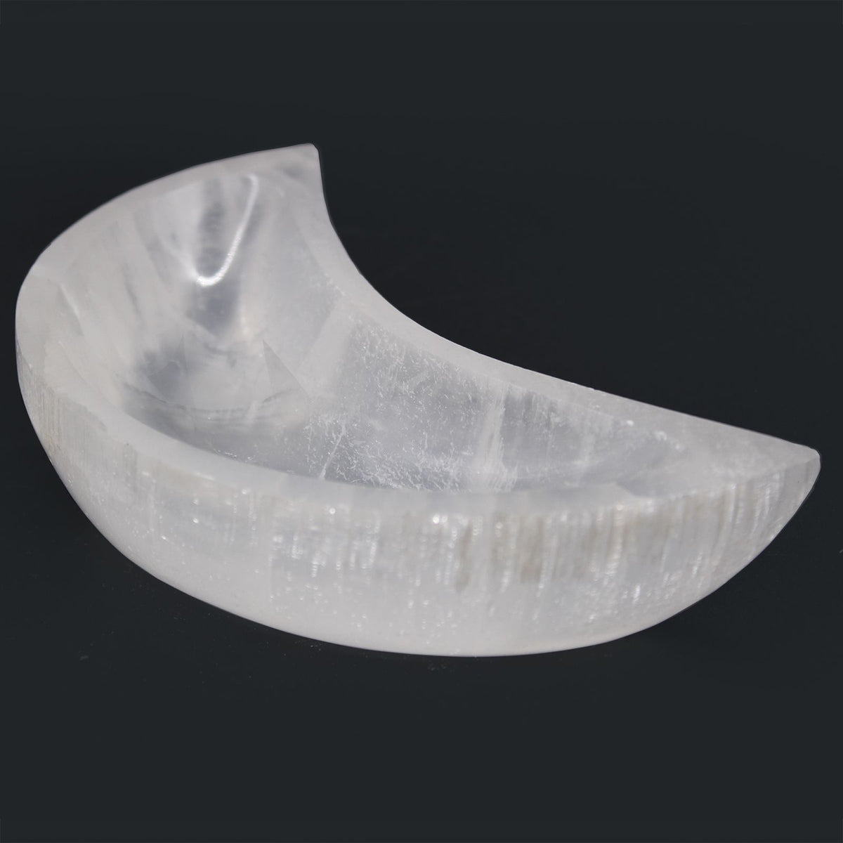 Selenite Moon Bowl – 15cm
