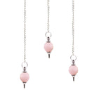 Rose Quartz Faceted Gemstone Pendulum