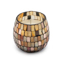 Amber Mosaic Glass Jar Candle – Small