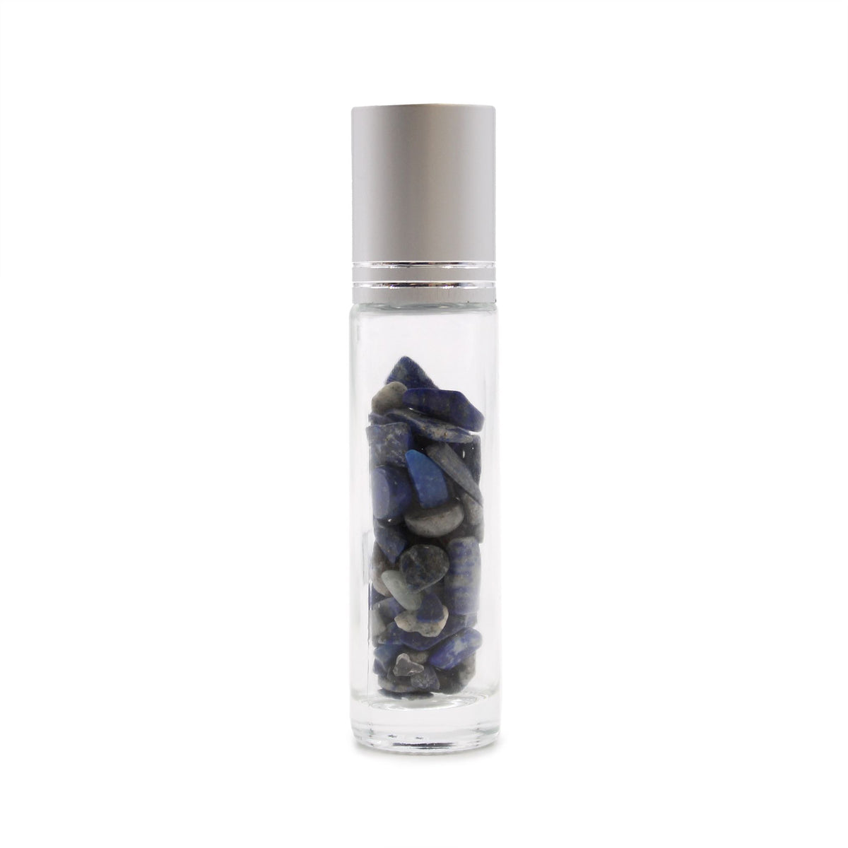Sodalite Gemstone Roller Bottle with Silver Cap – 5ml