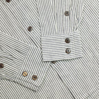 Grey and Stone Sari Grandad Shirt – Medium