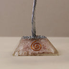 Rose Quartz Gemstone Tree with Orgonite Base – 160 Stones