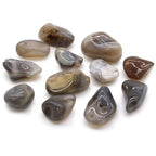 Botswana Grey Agate Tumble Stones – 12 Medium