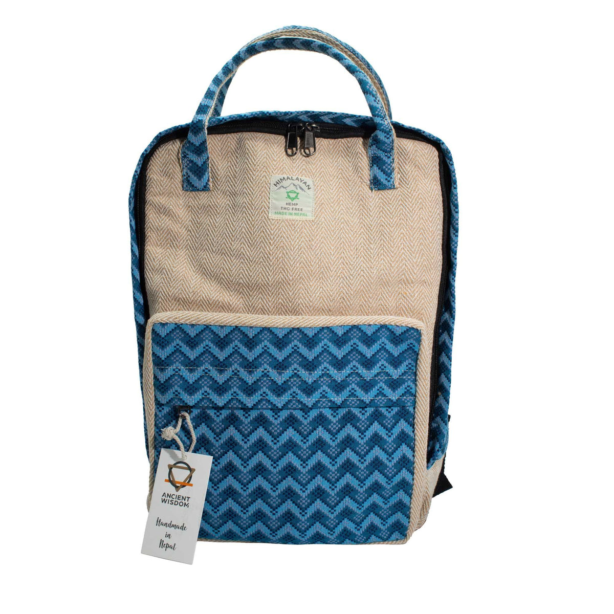 Large Kathmandu Backpack with Dhaka Design – 39 × 28 × 13cm