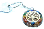 Gemstone Chakra Tree of Life Keyring