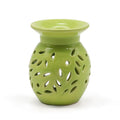 Floral Ceramic Oil Burner – Lime