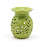 Floral Ceramic Oil Burner – Lime