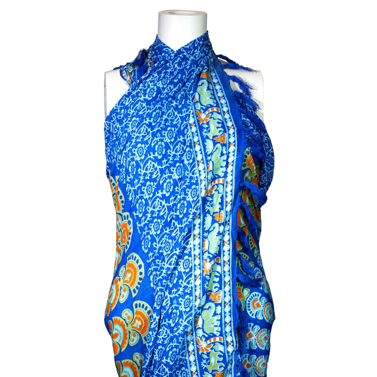Teal and Orange Mandala Sarong