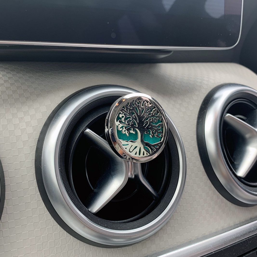Pewter Yoga Chakra Car Diffuser Kit – 30mm