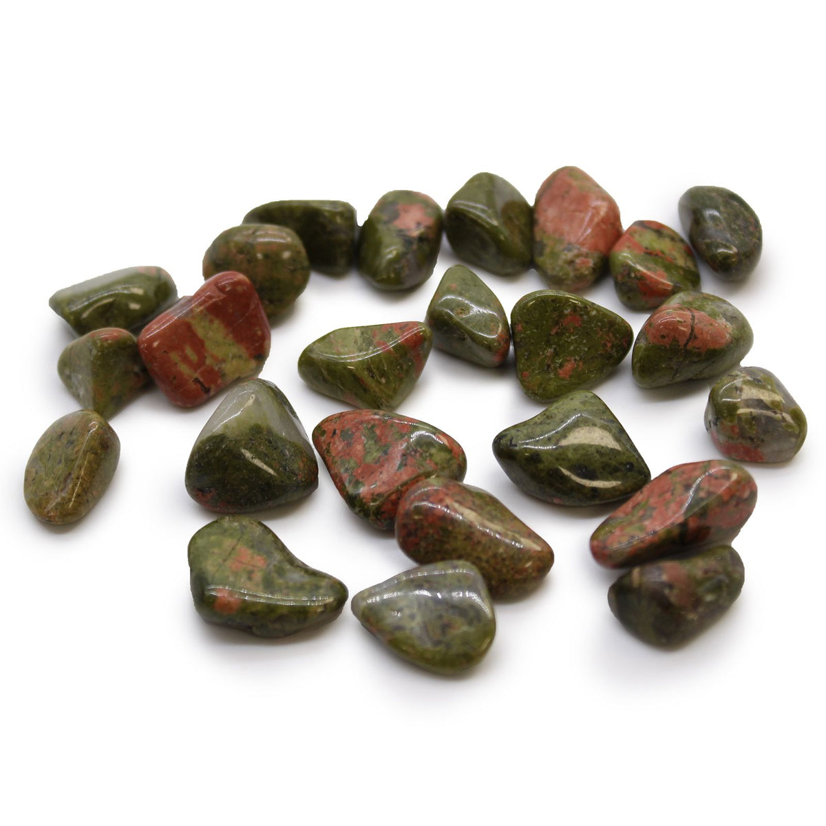 Unakite Tumble Stones – 24 Small Pieces