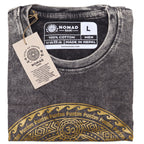 Chakra Dark Grey Stonewashed T-Shirt – Large