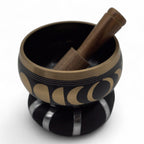 Moon Phase Tibetan Singing Bowl Set – Black