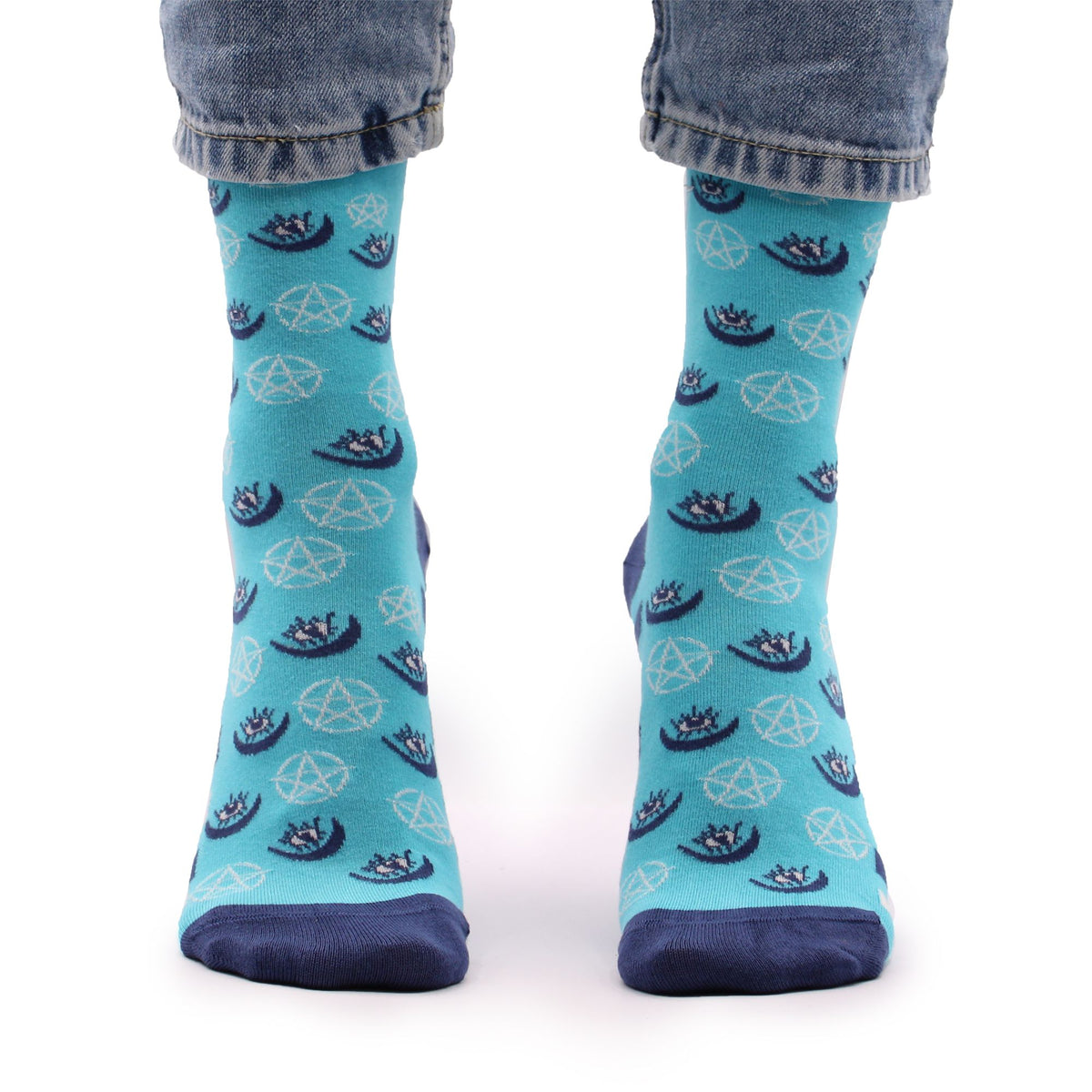 Pentagram and Evil Eye Bamboo Socks – UK 4–7