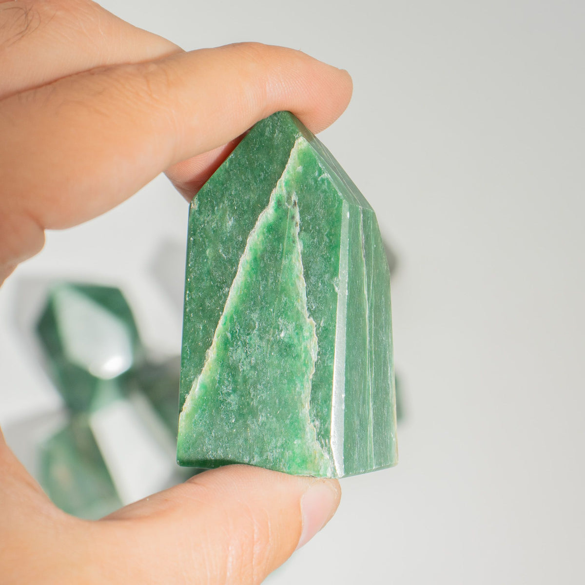 Indian Jade Gemstone Points – Approx. 6cm