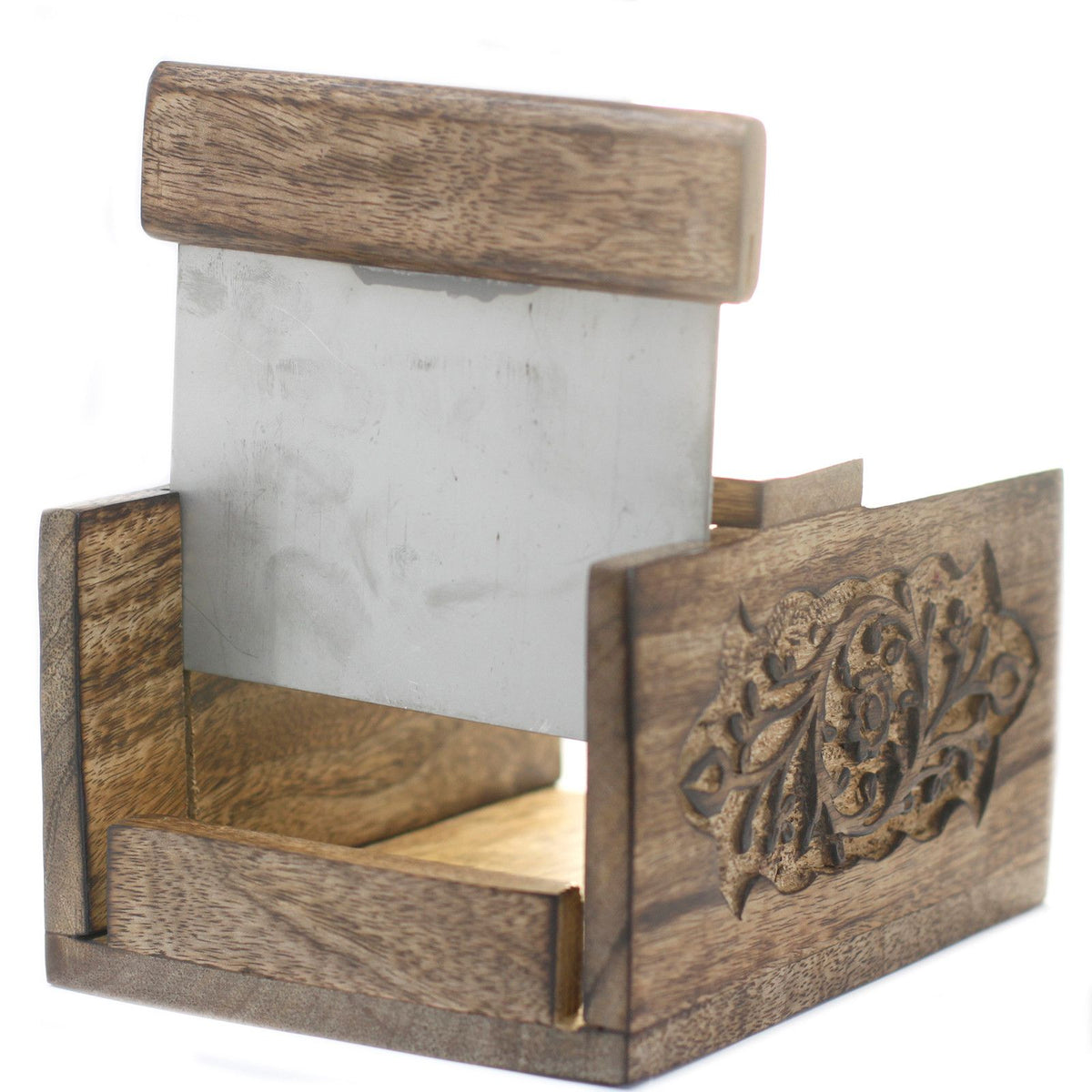 Carved Mango Wood Soap Loaf Cutter