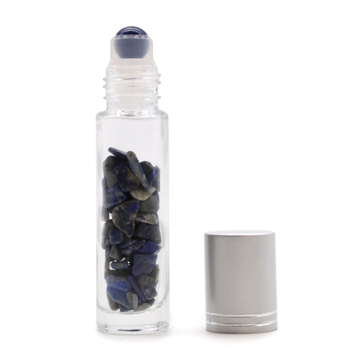 Sodalite Gemstone Roller Bottle with Silver Cap – 5ml