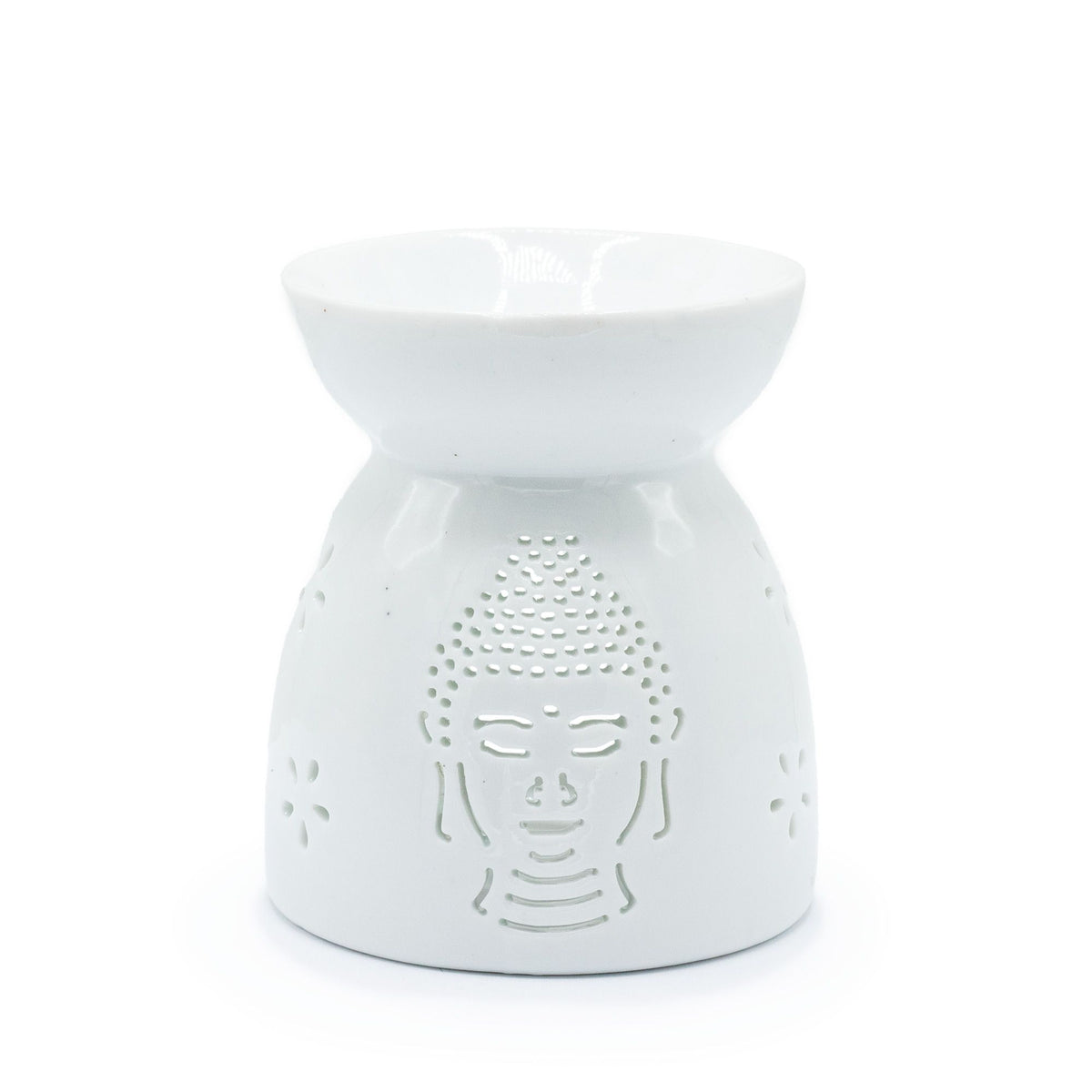 White Buddha Cut-Out Oil Burner