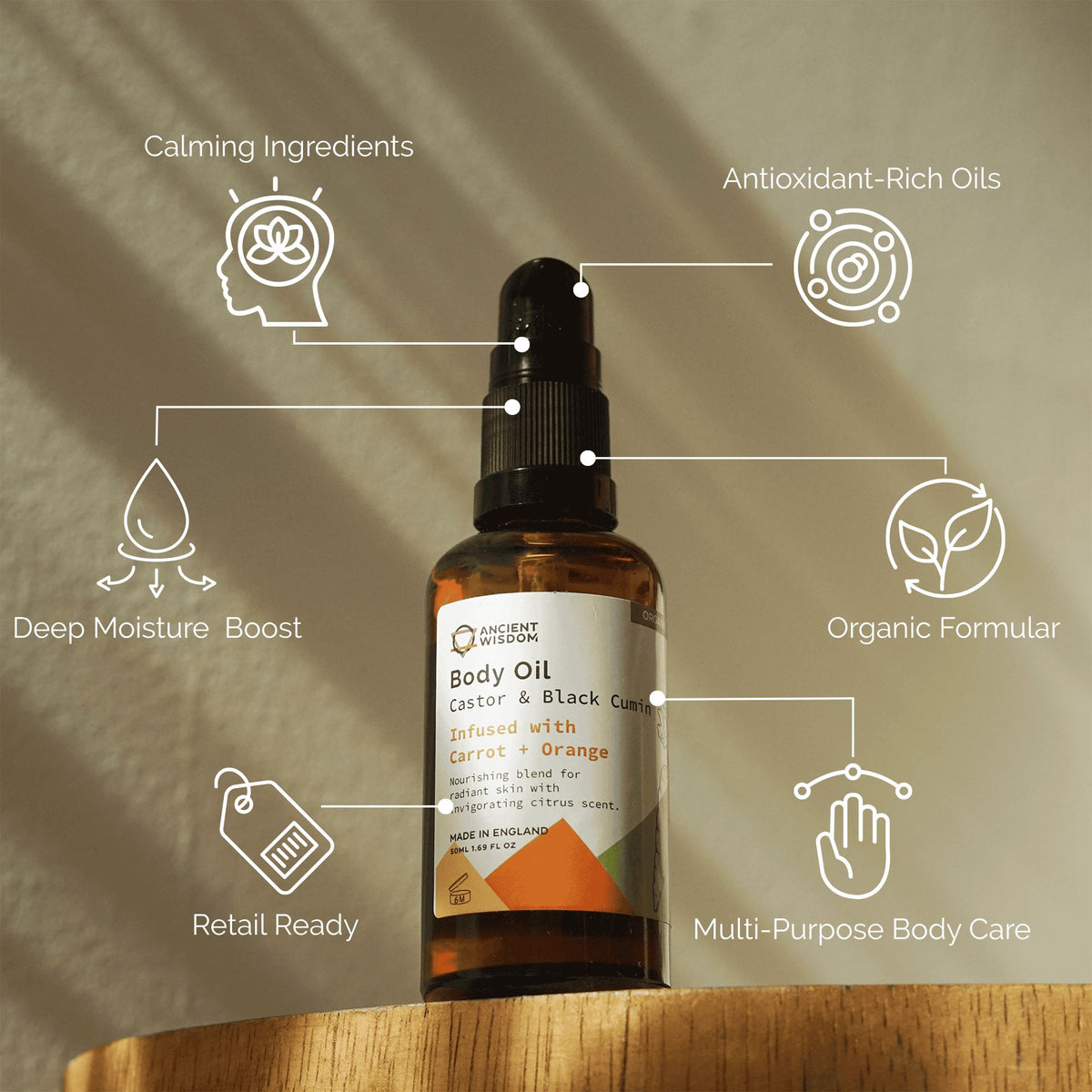Organic Carrot Orange Body Oil – 50ml