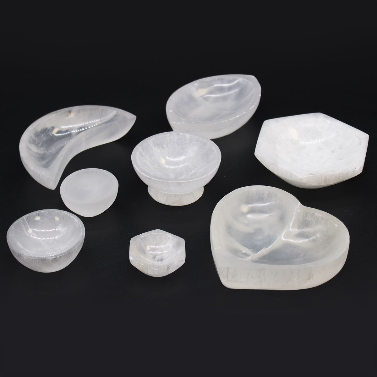 Selenite Heart Bowl – 10cm