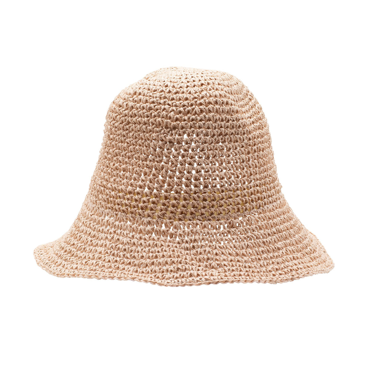 Floppy Straw Sun Hat in Rose and Blush