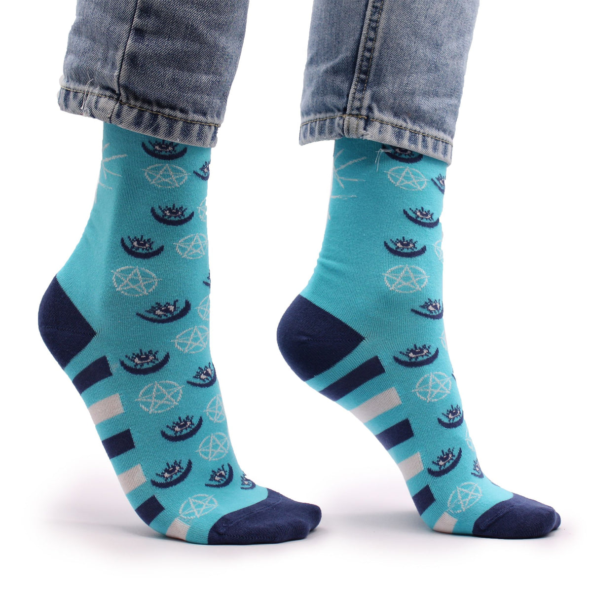 Pentagram and Evil Eye Bamboo Socks – UK 4–7