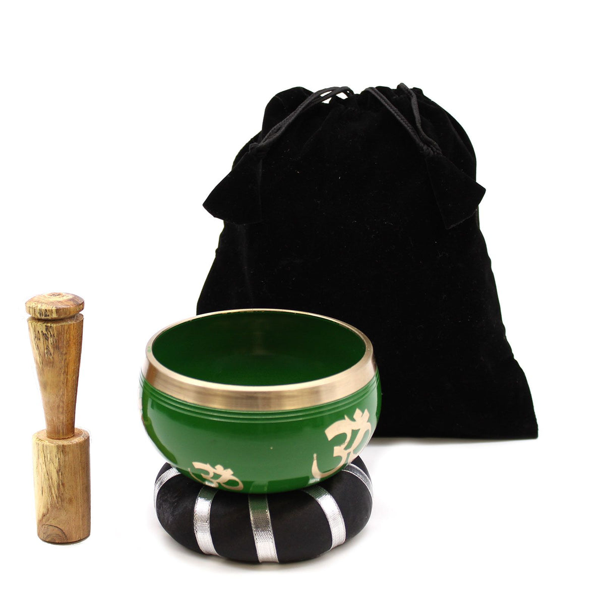 Tree of Life Tibetan Singing Bowl Set – Green