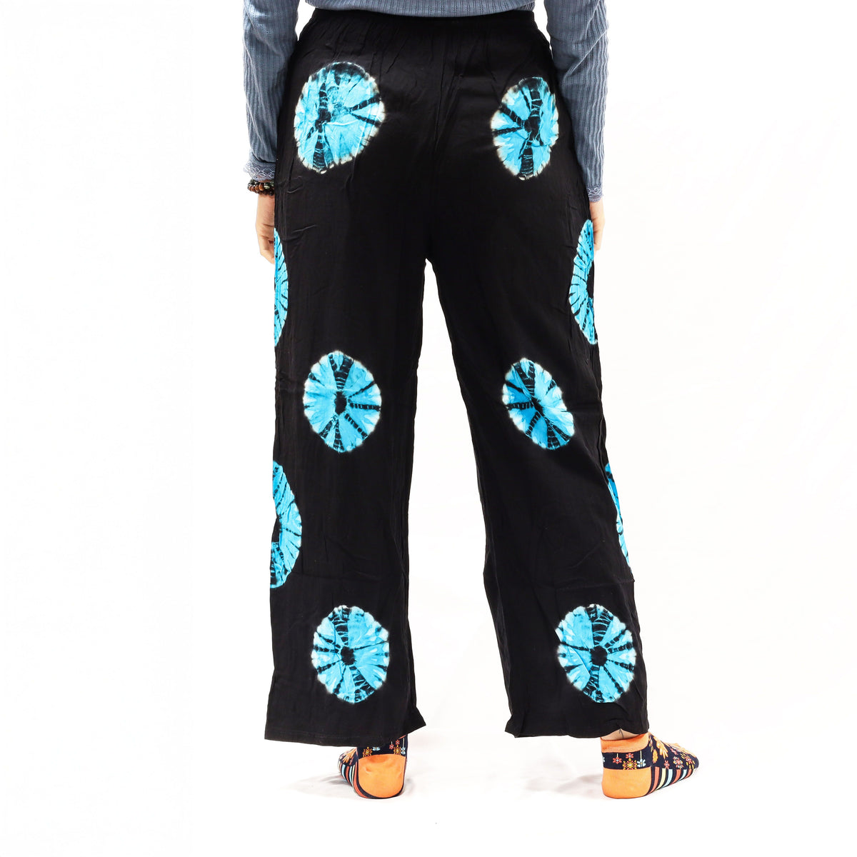 Black and Blue Japanese-Style Lounge Pants