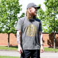 Dark Grey Hamsa Stonewashed Cotton T-Shirt – XL