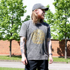 Dark Grey Hamsa Stonewashed Cotton T-Shirt – XL