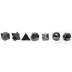 Seven-Piece Black Agate Geometric Stone Set