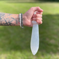 Spiral Selenite Ritual Knife – 25cm