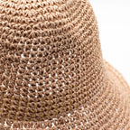 Floppy Straw Sun Hat in Rose and Blush