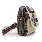 Natural Hemp Jhari Crossbody Travel Bag