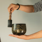 Yellow Magic Mushroom Cauldron Singing Bowl – 15cm