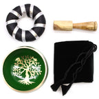 Tree of Life Tibetan Singing Bowl Set – Green