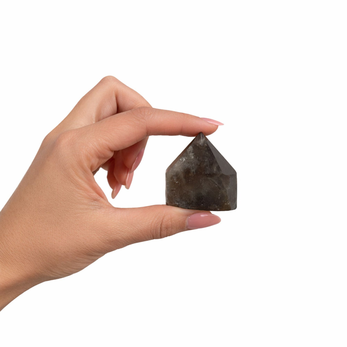 Smoky Quartz Polished Gemstone Points – Approx. 5–6 Pieces