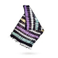 Multicoloured Striped Boho Scarf – 30 × 200cm