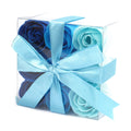 Blue Wedding Rose Soap Flowers – Set of 9