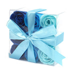 Blue Wedding Rose Soap Flowers – Set of 9