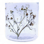 Margarita Floral Glass Candle Holder – 8 × 8cm