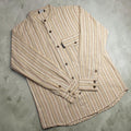 Nomad Sari Grandad Shirt – Brown and Beige, Medium