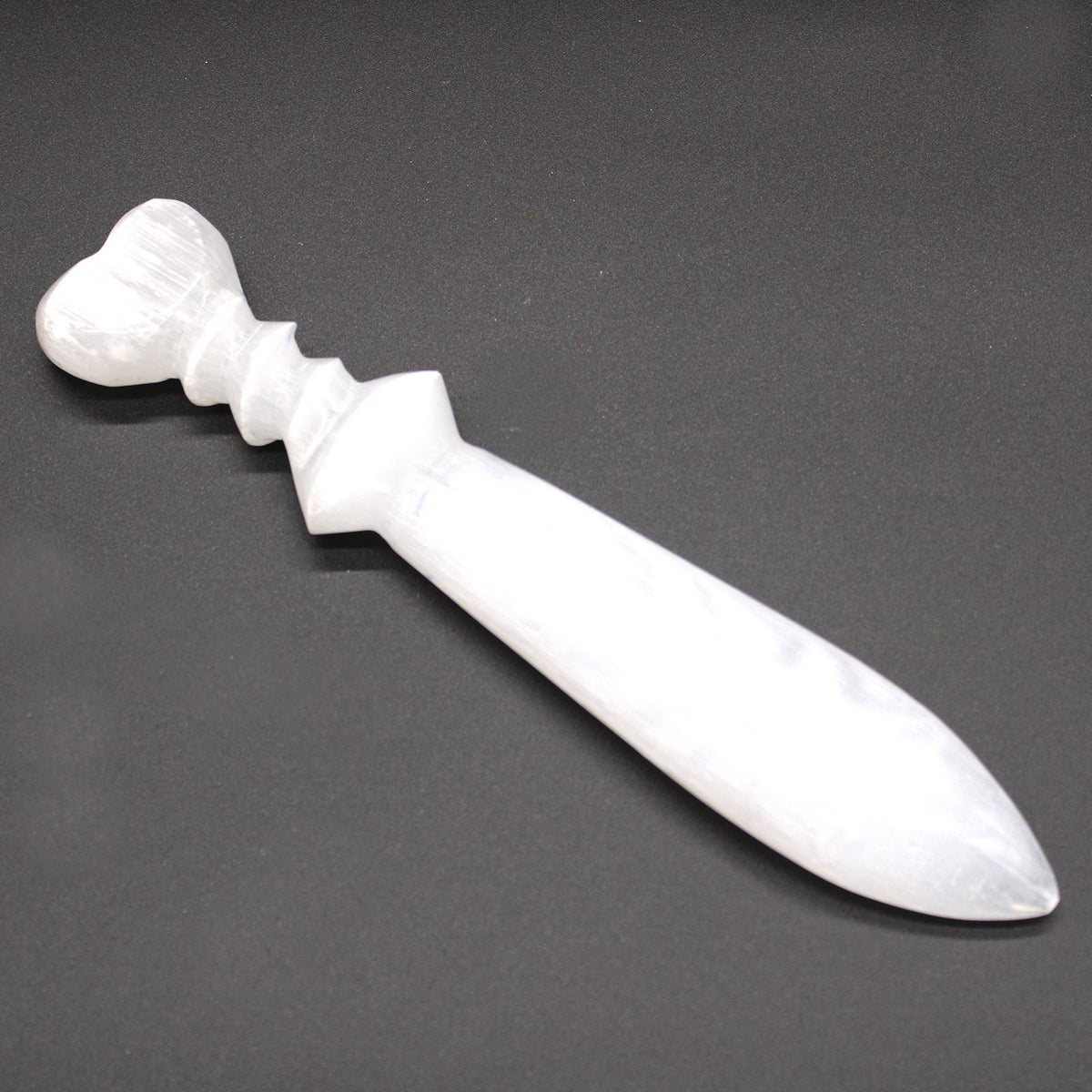 Spiral Selenite Ritual Knife – 25cm