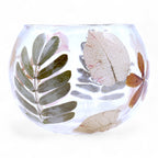 Primavera Floral Glass Bowl Candle Holder – 8 × 10cm