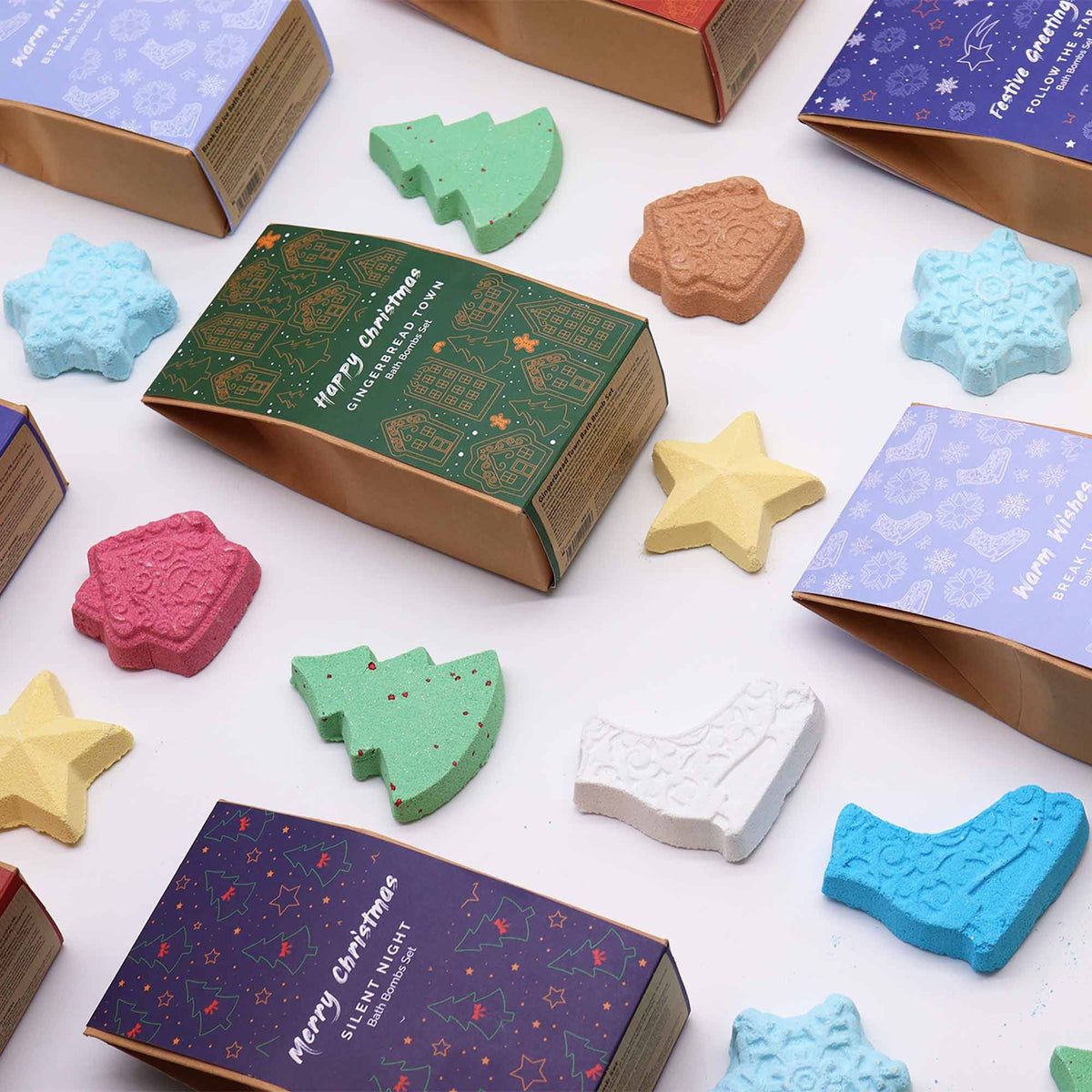 Gingerbread Town Christmas Bath Bomb Gift Set
