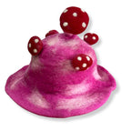 Shocking Pink Felted Mushroom Hat